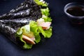 Japanese hand-rolled sushi Royalty Free Stock Photo