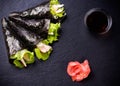 Japanese hand-rolled sushi Royalty Free Stock Photo