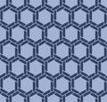 Japanese Hexagon Brick Line Vector Seamless Pattern Royalty Free Stock Photo