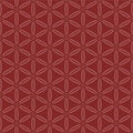 Japanese Hexagon Petal Flower Vector Seamless Pattern Royalty Free Stock Photo
