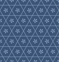 Japanese Hexagon Star Flower Vector Seamless Pattern Royalty Free Stock Photo