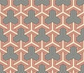 Japanese Hexagon Weave Line Vector Seamless Pattern Royalty Free Stock Photo