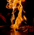 Japanese Hibachi or Teppanyaki Fire Cooking