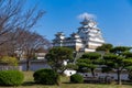 Japanese Himeiji Castle with blue sky Royalty Free Stock Photo