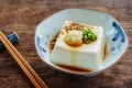 Japanese Hiyayakko chilled tofu Royalty Free Stock Photo