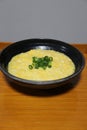 Japanese home cooking: egg zosui Royalty Free Stock Photo