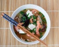 Japanese hot pot soup yosenabe Royalty Free Stock Photo