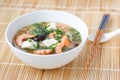 Japanese hot pot soup yosenabe Royalty Free Stock Photo