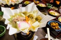 Japanese hotpot , Nabemono or simply called nabe. Royalty Free Stock Photo