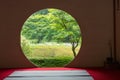 Japanese house with round window Royalty Free Stock Photo