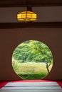 Japanese house with round window Royalty Free Stock Photo