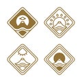 Japanese Icons Set Nature Vector Illustration Royalty Free Stock Photo