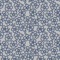 Japanese Indigo Chrysanthemum Pattern