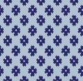 Japanese Indigo Flower Diamond Vector Seamless Pattern