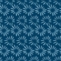 Japanese Indigo Flower Vector Seamless Pattern