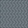 Japanese indigo geometric maze pattern