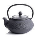 Japanese Iron teapot isolated on white background Royalty Free Stock Photo