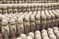 Japanese Jizo rows Royalty Free Stock Photo