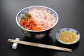 Kani Meshi ( A rice bowl dish made with steamed crab meat and topped with rice), Japanese cuisine