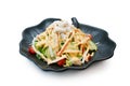 Japanese Kani Salad made of crab meat, crab stick, crunchy lettuce and tomato pour with Ponzu-Mayonnaise Dressing
