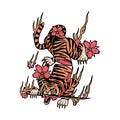 Japanese old Tiger Royalty Free Stock Photo