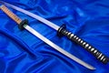 Japanese katana sword. The weapon of a samurai. A formidable weapon in the hands of a master of martial arts.