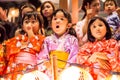Japanese kids in donburi festival Royalty Free Stock Photo