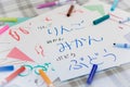 Japanese; Kids Writing Name of the Fruits for Practice