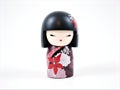 Japanese Kimmidoll Nobuko maxi kokeshi wooden doll isolated on white background ,souvernir Royalty Free Stock Photo