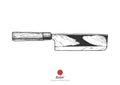 Japanese kitchen knife Royalty Free Stock Photo