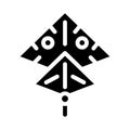 japanese kite glyph icon vector illustration Royalty Free Stock Photo