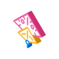 japanese kite isometric icon vector illustration Royalty Free Stock Photo