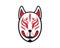 Japanese Kitsune Fox Mask Illustration