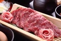 Japanese Kobe Beef for Sukiyaki Royalty Free Stock Photo