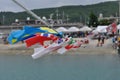 Japanese Koinobori at a festiva in Okinawa Japan