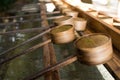 Japanese ladle in Japanese Temple Royalty Free Stock Photo