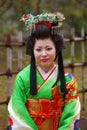 Japanese lady in kimono, Himeji, Japan