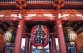 Japanese lamp in gate to Asakusa temple in Tokyo, Japan Royalty Free Stock Photo