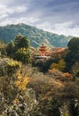 Japanese landscape in Kyoto at Kiyomizu dera temple