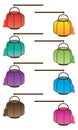 Japanese lantern color set