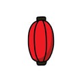 Japanese lantern doodle icon, vector illustration