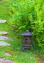 Japanese Lantern in Garden Royalty Free Stock Photo