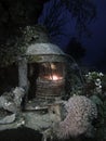 Japanese lantern on an Imperial Japanese Navy cargo ship sunk at Truk Lagoon