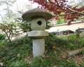 Japanese Lantern in Traditional Japanese Garden Setting Royalty Free Stock Photo
