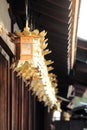 Japanese lanterns in Shimogamo shrine, Kyoto Royalty Free Stock Photo