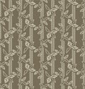 Japanese Leaf Stripe Vector Seamless Pattern Royalty Free Stock Photo