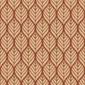 Japanese Leaf Zigzag Line Vector Seamless Pattern Royalty Free Stock Photo