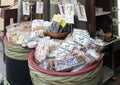 Japanese local food products sold at Arima Onsen village in Kobe, Japan
