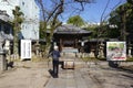 Japanese local people pray respect to the Shrine at Temple