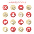 Japanese long shadow icons